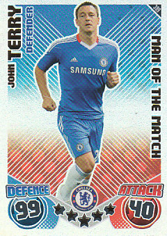 John Terry Chelsea 2010/11 Topps Match Attax Man of the Match #399